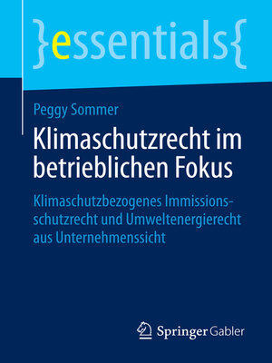 cover image of Klimaschutzrecht im betrieblichen Fokus